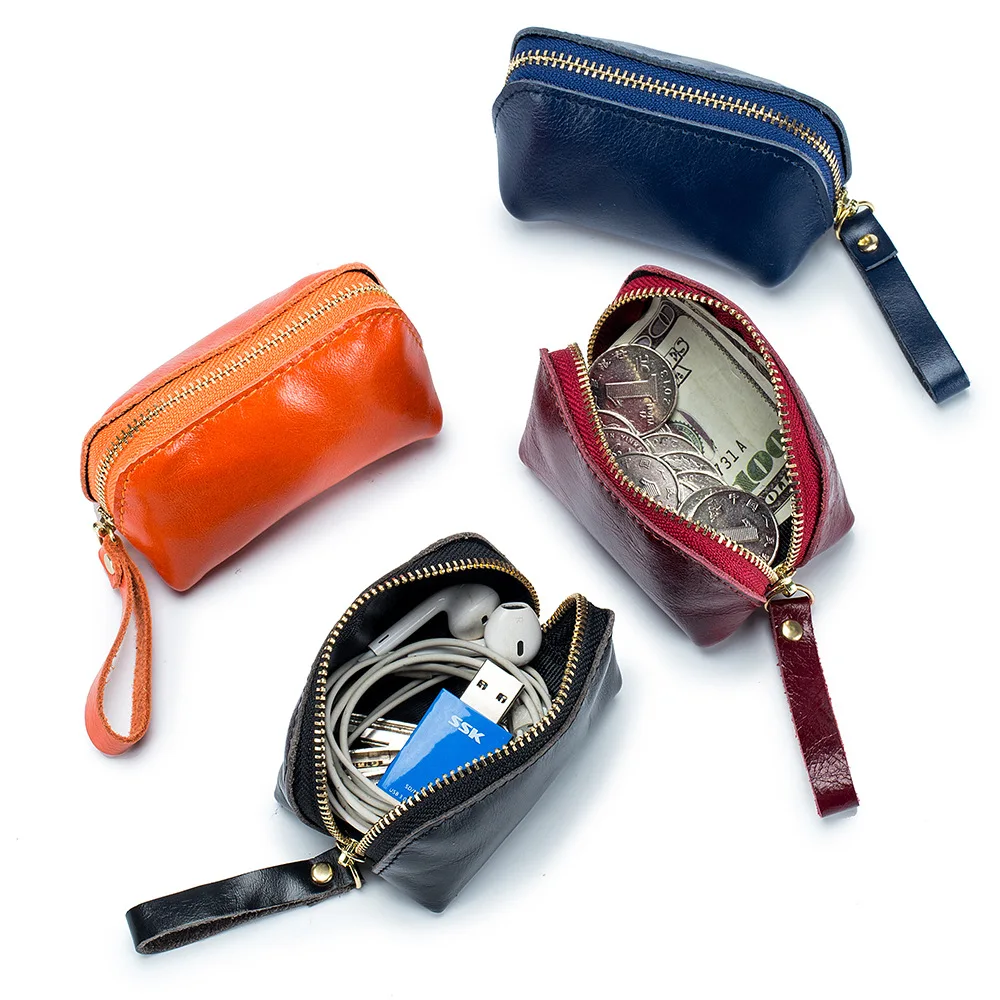New Genuine Oil Waxed Upper Layer Cow Leather Wrist Strap Style Men Zipper Coins Bags Neat Lady Fashion Mini Purses Handbags
New Genuine Oil Waxed Upper Layer Cow Leather Wrist Strap Style Men Zipper Coins Bags Neat Lady Fashion Mini Purses Handbags