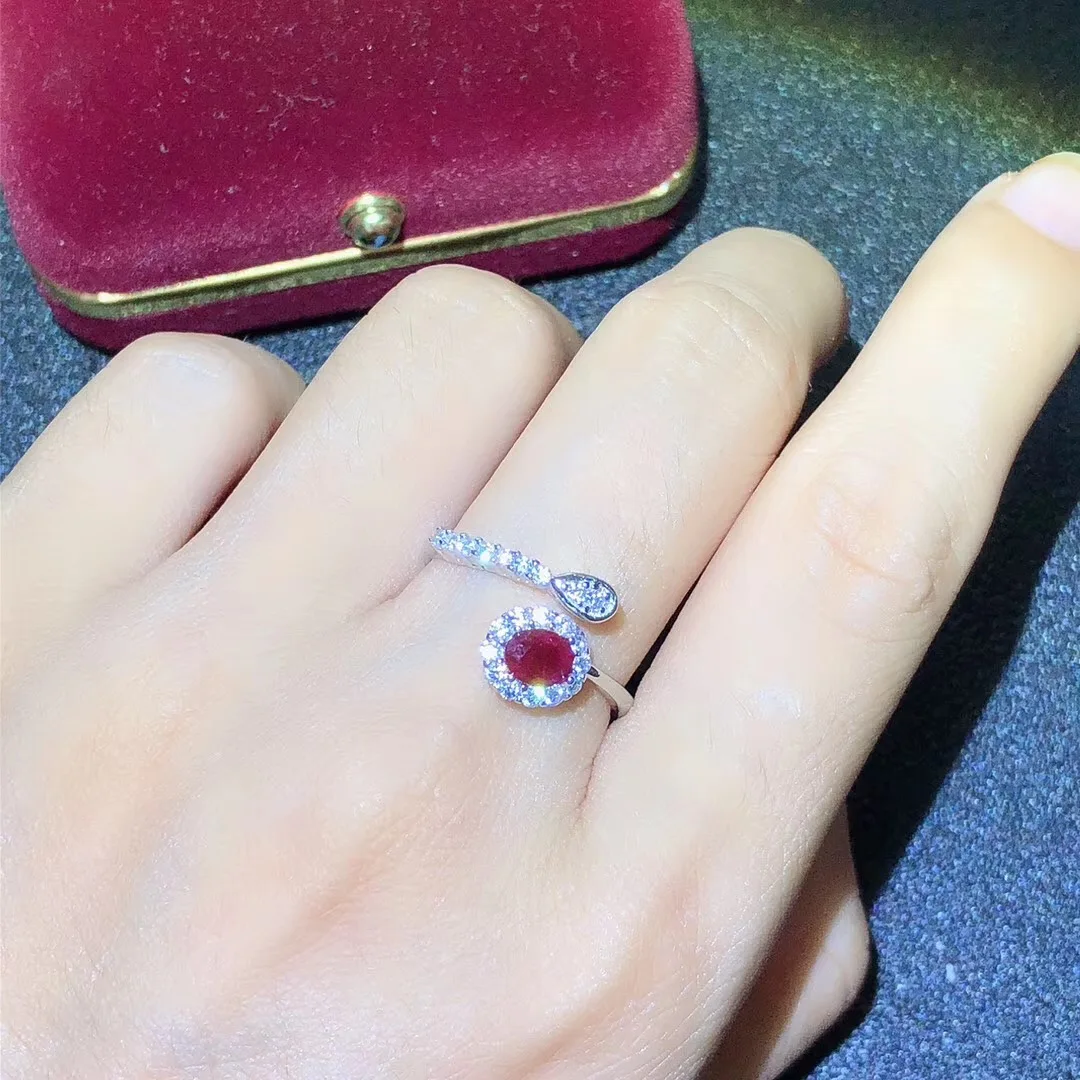 BOEYCJR S925 Silver Trendy Ruby Fine Jewelry Adjustable Elegant Gemstone Rings for Women Engagement Gift anillo anneau
BOEYCJR S925 Silver Trendy Ruby Fine Jewelry Adjustable Elegant Gemstone Rings for Women Engagement Gift anillo anneau
