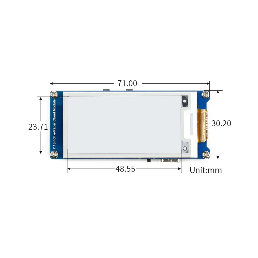 Black/ White 2.13" e-Paper Cloud Module WiFi / Bluetooth e-Ink Display, 250122 Resolution Provide Android APP 
Black/ White 2.13" e-Paper Cloud Module WiFi / Bluetooth e-Ink Display, 250122 Resolution Provide Android APP