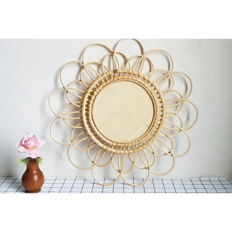 60cm Rattan Dressing Mirror Innovative Art Decor Flower Makeup Mirrors Bathroom
60cm Rattan Dressing Mirror Innovative Art Decor Flower Makeup Mirrors Bathroom