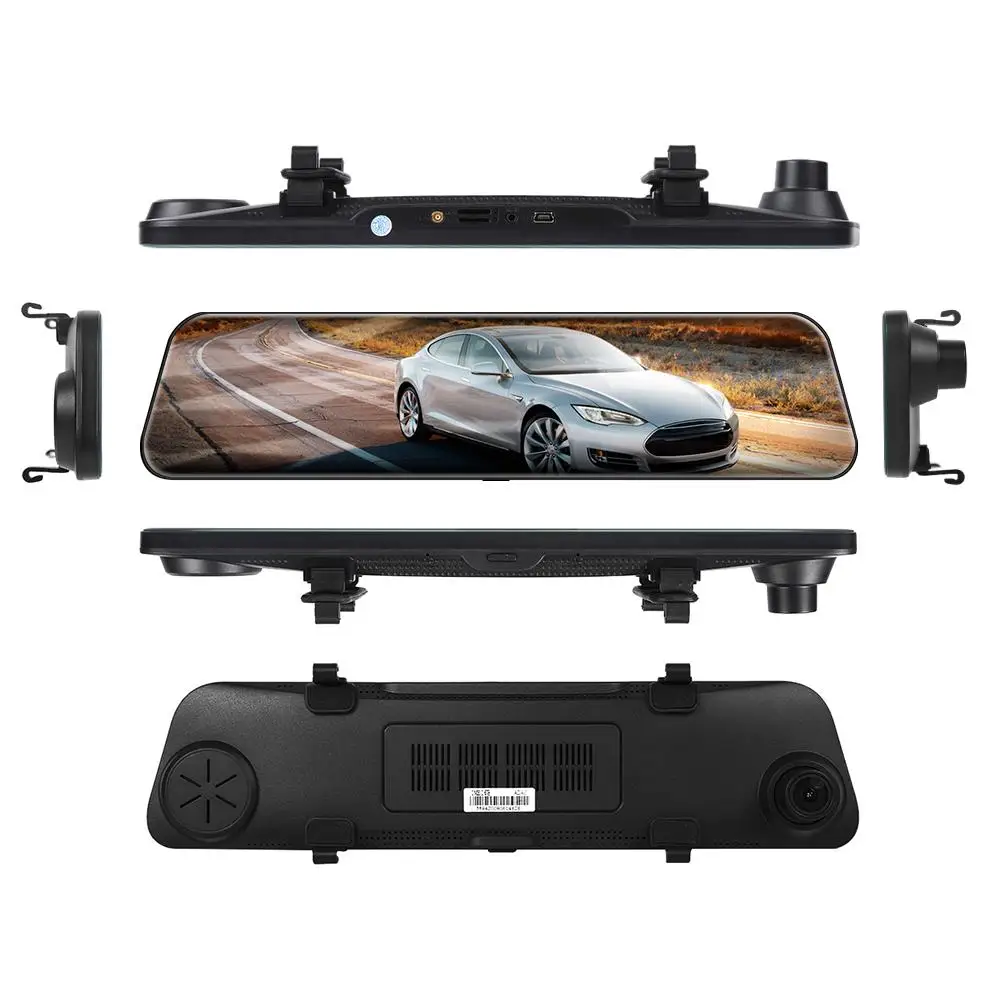 

12 inch 4G Car DVR Camera Android 8.1 2GB+32GB GPS Navi Rearview Mirror Dashcam FM Night Vision ADAS GPS WDR WIFI