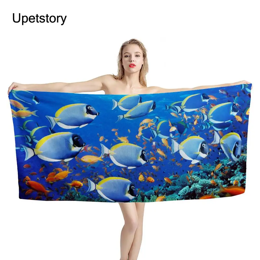 New Ocean Style Microfiber Towels Marine Fish Print Large Thick Beach Towel Cool Man Women Travel Swimming Sport Toalla
New Ocean Style Microfiber Towels Marine Fish Print Large Thick Beach Towel Cool Man Women Travel Swimming Sport Toalla