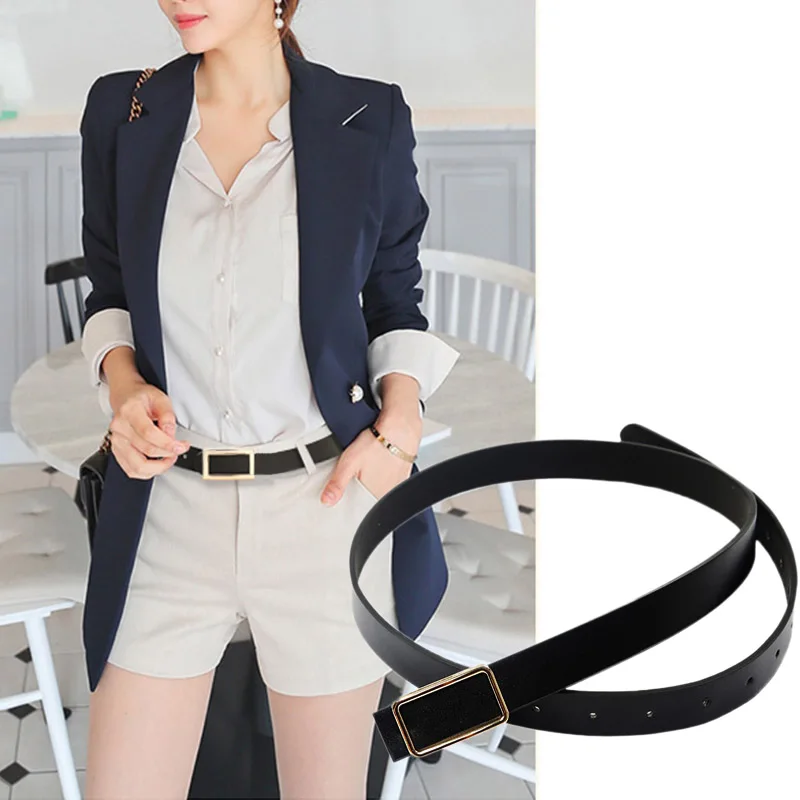 New Fashion PU Leather Women Punk Belt Metal Square Buckle Waist Strap Jeans Dress Casual Simple Decorative Black Waistband
New Fashion PU Leather Women Punk Belt Metal Square Buckle Waist Strap Jeans Dress Casual Simple Decorative Black Waistband