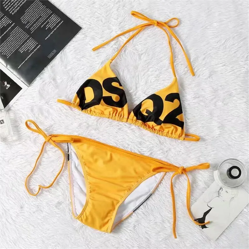 2021 итальянский бренд Dsquared2 пляжное пикантное бикини купальник из двух частей