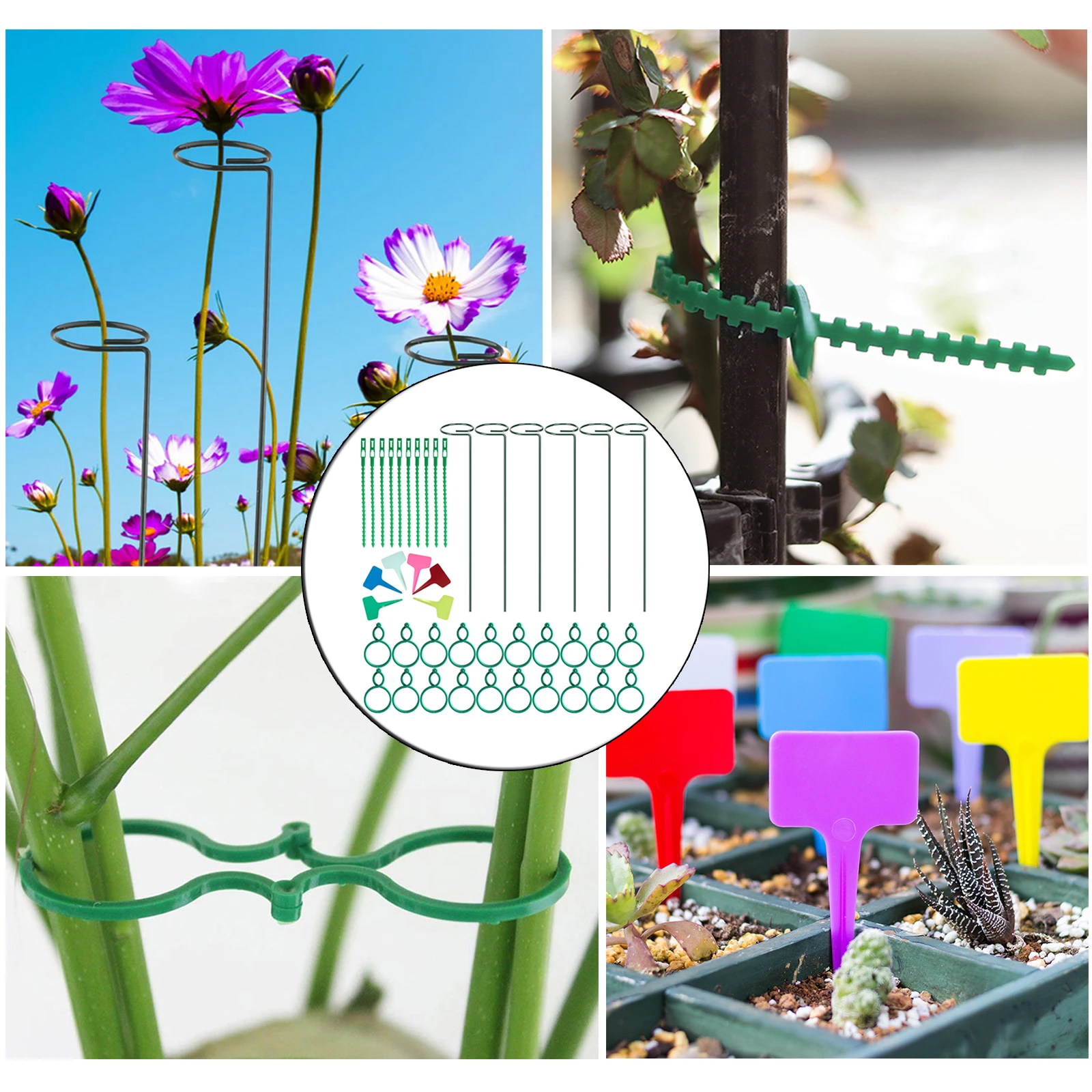 Plant Cages Support Rings Garden Stand Greenhouse 42pcs/46pcs 16-inch Gardening Bracket Set
Plant Cages Support Rings Garden Stand Greenhouse 42pcs/46pcs 16-inch Gardening Bracket Set