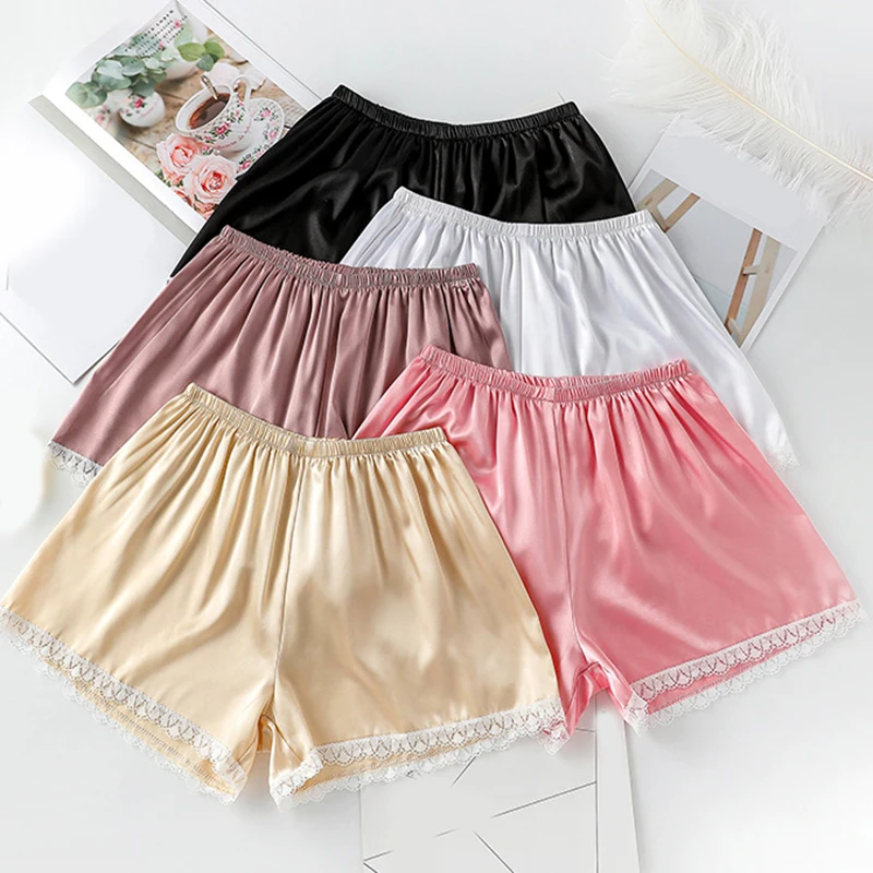 Summer Ice Silk Safety Pants Women Mid-Rise Seamless Underwear Underpants Sexy Lady Boxer Shorts Anti-Emptied Lace Safety Pants
Summer Ice Silk Safety Pants Women Mid-Rise Seamless Underwear Underpants Sexy Lady Boxer Shorts Anti-Emptied Lace Safety Pants