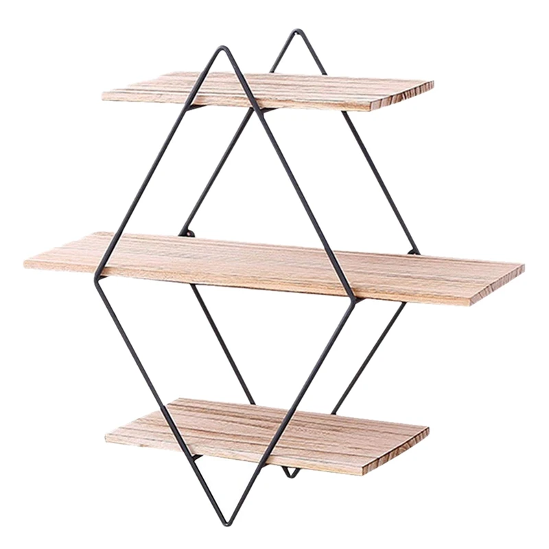 Rustic Wood Wall Floating Shelves Decorative Wall Shelf 3 Tier Geometric Diamond Wall
Rustic Wood Wall Floating Shelves Decorative Wall Shelf 3 Tier Geometric Diamond Wall