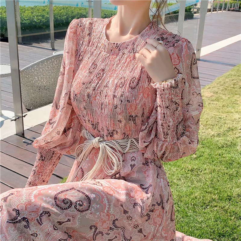 Banulin 2020 New Fashion Vintage Print Bohemia Vacation Dresses Female Lantern Sleeve High Waist With Sashes Runway Dresses
Banulin 2020 New Fashion Vintage Print Bohemia Vacation Dresses Female Lantern Sleeve High Waist With Sashes Runway Dresses