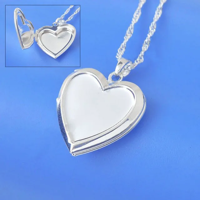 Wholesale Necklace Real Pure 925 Sterling Silver Jewelry Case Frame Small Heart & Big Heart Pendant Necklaces
Wholesale Necklace Real Pure 925 Sterling Silver Jewelry Case Frame Small Heart & Big Heart Pendant Necklaces