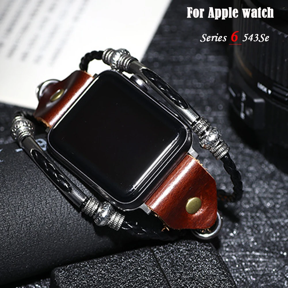 Leather strap For Apple Watch band 44mm 38mm 40mm 42mm correa Retro Handmade Cowhide watchband bracelet iWatch Serie 3 4 5 6 SE
Leather strap For Apple Watch band 44mm 38mm 40mm 42mm correa Retro Handmade Cowhide watchband bracelet iWatch Serie 3 4 5 6 SE
