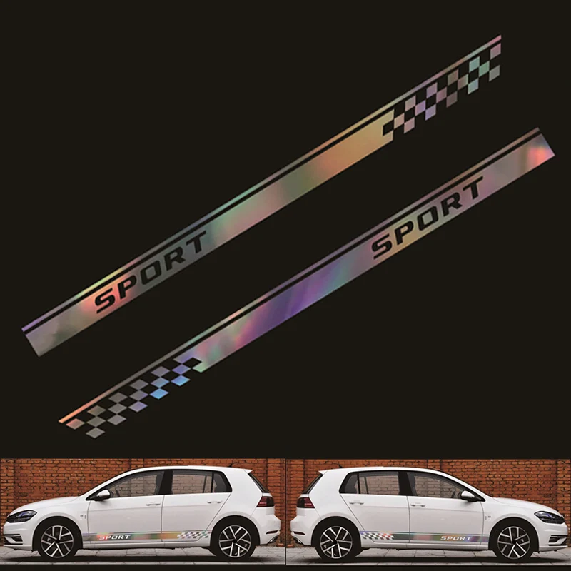 2Pcs Car Colorful Laser Reflective Graphics Both Side Body Vinyl Decal Sticker Sports Car Long Stripe Decals
2Pcs Car Colorful Laser Reflective Graphics Both Side Body Vinyl Decal Sticker Sports Car Long Stripe Decals