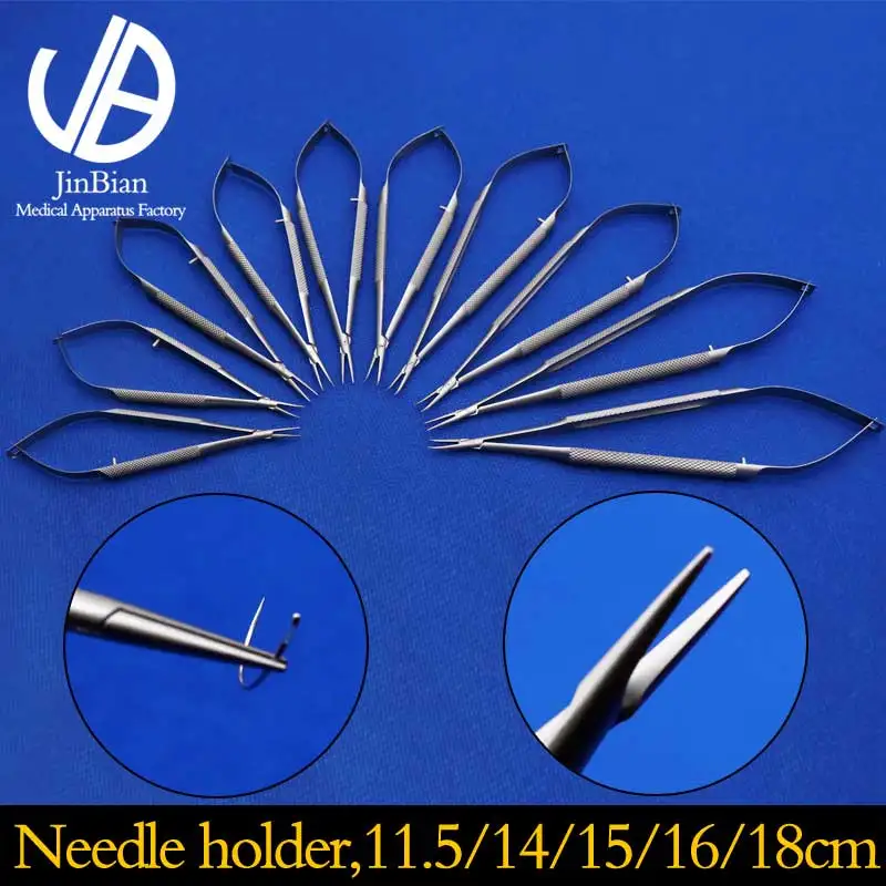 Needle holder 11.5/14/15/16/18cm surgical operating instrument micrurgy cosmetic plastic surgery needle forceps
Needle holder 11.5/14/15/16/18cm surgical operating instrument micrurgy cosmetic plastic surgery needle forceps