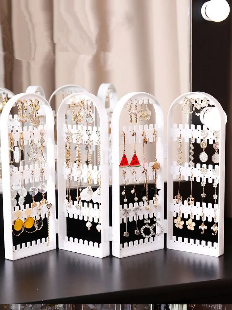 Folding Plastic Earrings Studs Display Rack Creative Screen Jewelry Display Stand Holder Storage Box Organizer Necklace Hanger
Folding Plastic Earrings Studs Display Rack Creative Screen Jewelry Display Stand Holder Storage Box Organizer Necklace Hanger