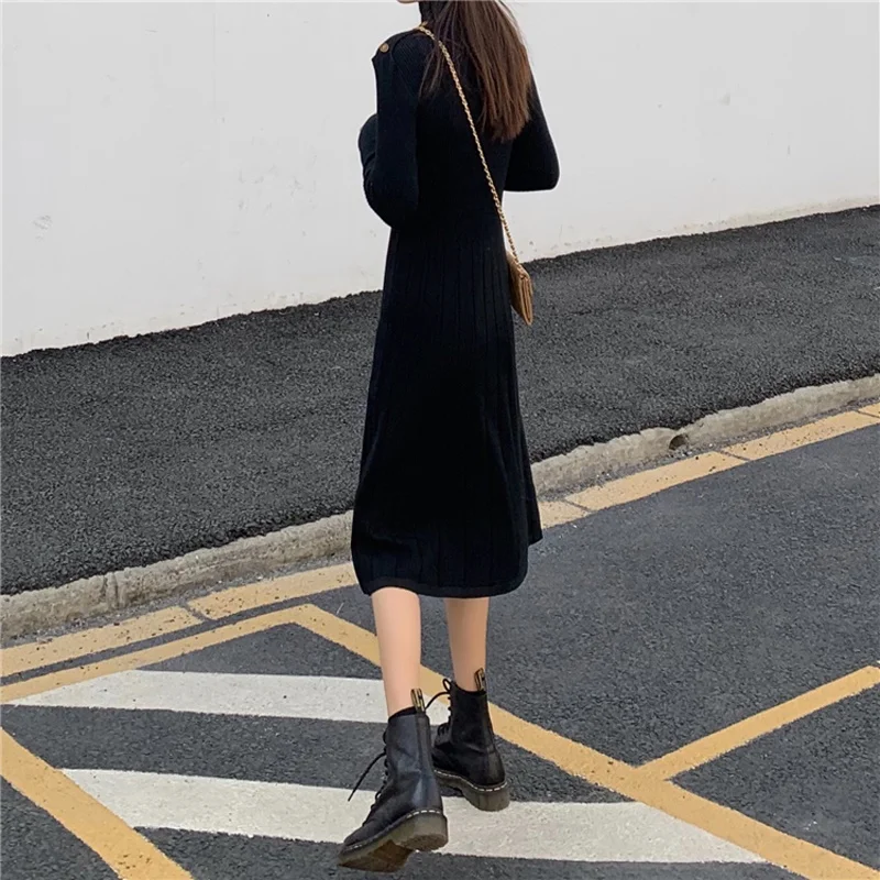 Women Maxi Dress Winter Long Sweater Dresses Knitted Long Dresses Plus Size Women Clothing
Women Maxi Dress Winter Long Sweater Dresses Knitted Long Dresses Plus Size Women Clothing