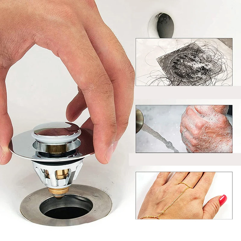 1 Pc Sink Pop-Up Drain Filter Stainless Steel Bounce Core Push-Type Built-in Strainer
1 Pc Sink Pop-Up Drain Filter Stainless Steel Bounce Core Push-Type Built-in Strainer