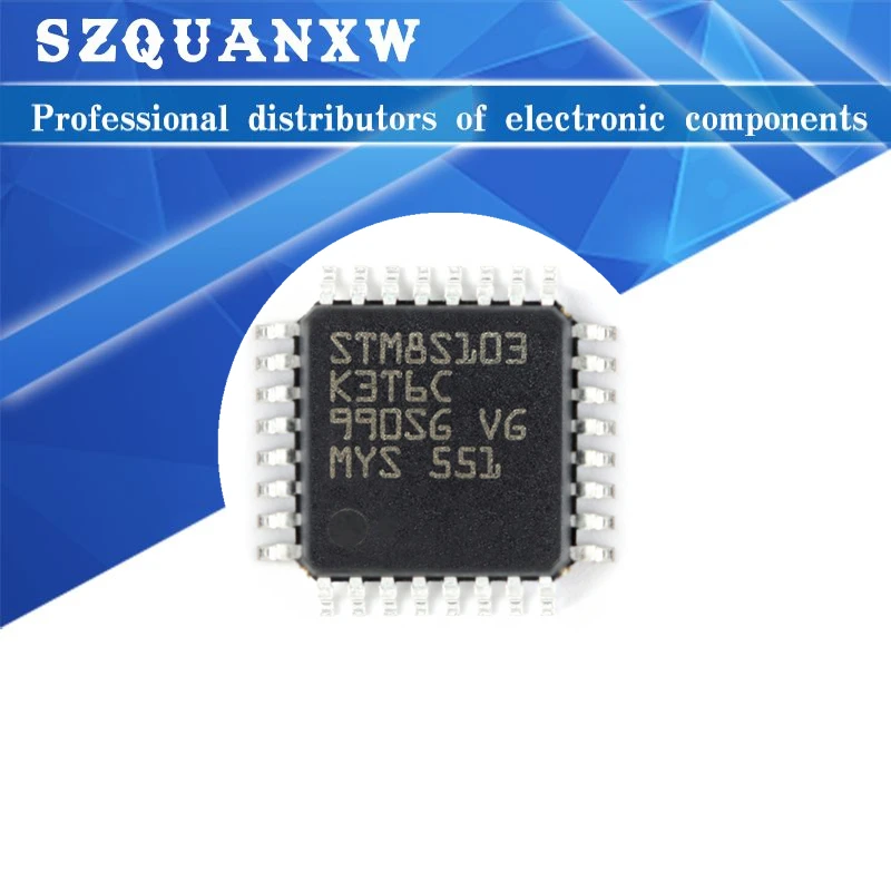STM8S103K3T6C STM8S103 8-bit microcontroller chip microcontroller 16 MHZ LQFP-32 10PCS/LOT 
STM8S103K3T6C STM8S103 8-bit microcontroller chip microcontroller 16 MHZ LQFP-32 10PCS/LOT