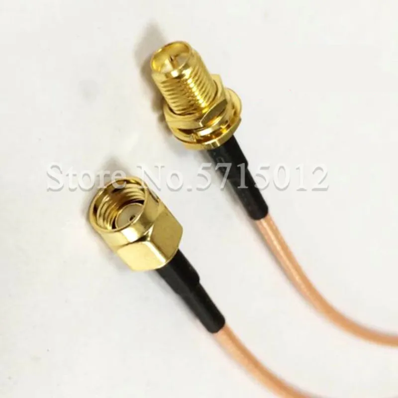 

1pcs RF Coaxial Connection Wire RP-SMA Male Head Turn to Famale Head Plug Connector 15cm RG316 Antenna Cable SMAJ/SMAK