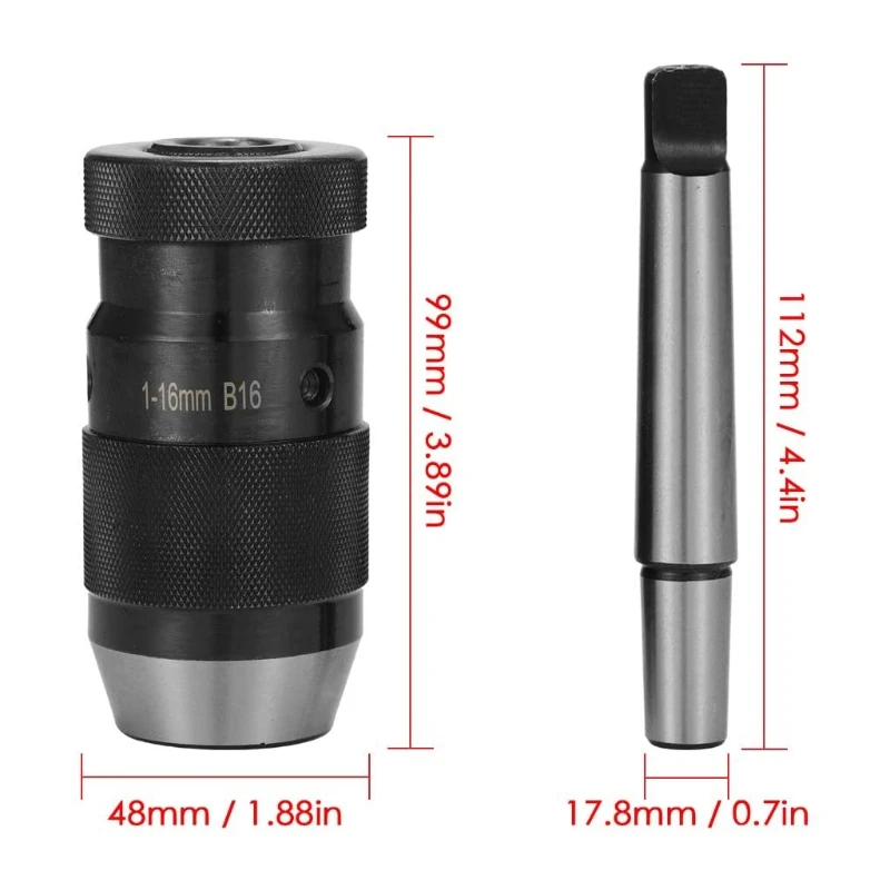 H58B Self Tighten Drill Chuck with Arbor Taper Mandrel for Lathe Drill MK2-16MM-B18
H58B Self Tighten Drill Chuck with Arbor Taper Mandrel for Lathe Drill MK2-16MM-B18