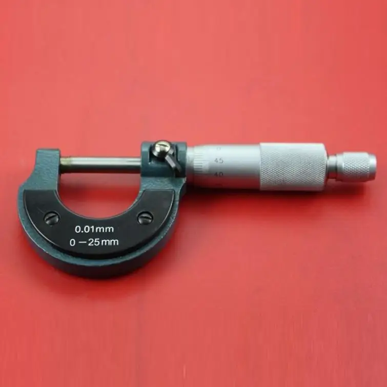 

0-25mm 0.01mm Gauge Outside Metric Micrometer Tool With Metal For Mechanist Caliper Tool Stock Offer