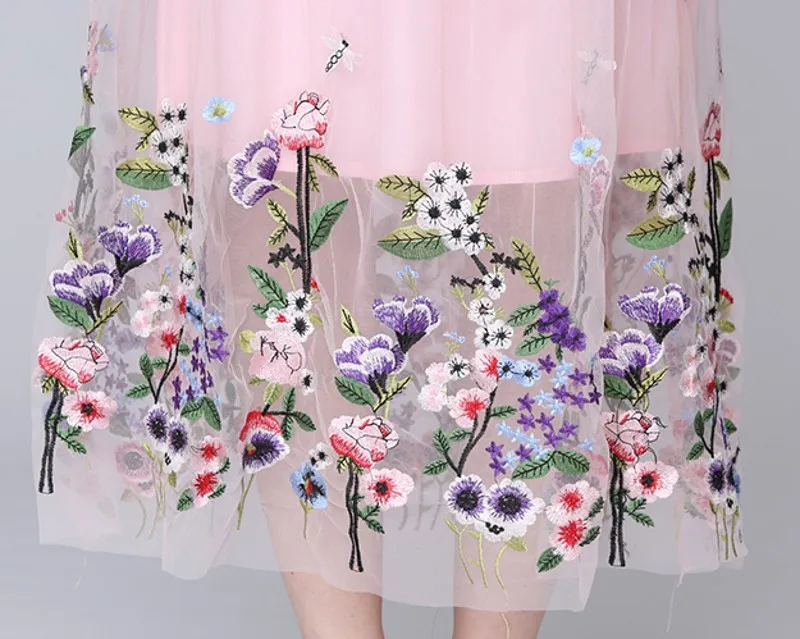2021 summer Fashion Runway Dress Women's short Sleeve Floral Embroidery Elegant Mesh Hollow Out Midi Dresses
2021 summer Fashion Runway Dress Women's short Sleeve Floral Embroidery Elegant Mesh Hollow Out Midi Dresses