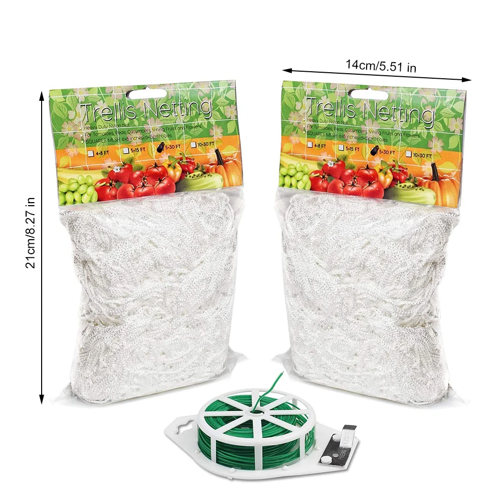 5*15/30ft Climbing Plant Mesh Grow Holder Grid Plant Gardening Plaid Climbing Net Square For Vine Flowers Garden Plants
5*15/30ft Climbing Plant Mesh Grow Holder Grid Plant Gardening Plaid Climbing Net Square For Vine Flowers Garden Plants