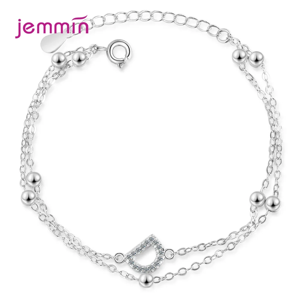 Real 925 Sterling Silver Letter D Bracelets Double Layer Chain Cubic Zircon Bracelet for Women Girls Party Jewelry Charm Gift
Real 925 Sterling Silver Letter D Bracelets Double Layer Chain Cubic Zircon Bracelet for Women Girls Party Jewelry Charm Gift
