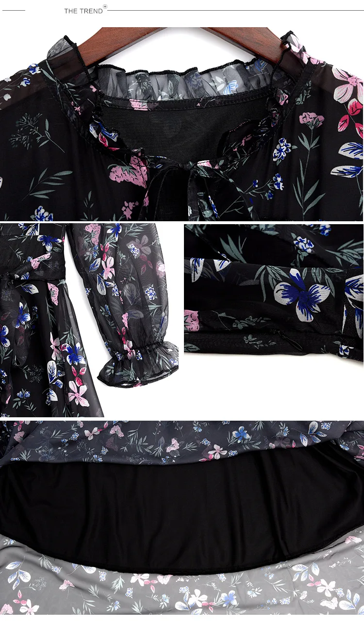 2021 autumn new long fashion lace collar long sleeve small floral chiffon super fairy waist beach dress
2021 autumn new long fashion lace collar long sleeve small floral chiffon super fairy waist beach dress