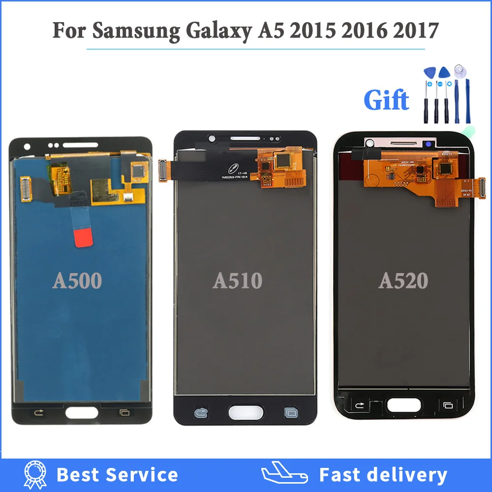 Яркость можно настраивать ЖК-дисплей для Samsung Galaxy A5 2017 2016 2017 A520 A500 A510 ЖК-дисплей с сенсорным экраном дигитайзер сборка + Инструменты
Яркость можно настраивать ЖК-дисплей для Samsung Galaxy A5 2017 2016 2017 A520 A500 A510 ЖК-дисплей с сенсорным экраном дигитайзер сборка + Инструменты