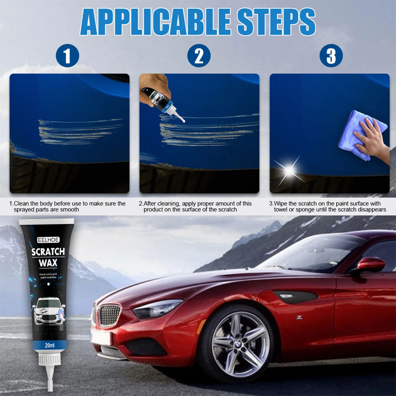 Car Scratch Removal Kit Car Body Compound Wax Paint Paste Set Scratch Paint Care Auto Polishing Grinding Compound Cleaning Agent
Car Scratch Removal Kit Car Body Compound Wax Paint Paste Set Scratch Paint Care Auto Polishing Grinding Compound Cleaning Agent