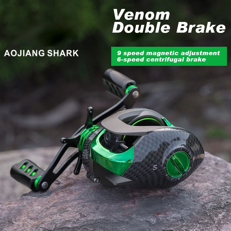 High Speed 9 Levels of Magnetic Adjustment Double Brakes In 6 Gear Line Water Wheel All Metal Fishing Line Round Lua Reel 7.1:1
High Speed 9 Levels of Magnetic Adjustment Double Brakes In 6 Gear Line Water Wheel All Metal Fishing Line Round Lua Reel 7.1:1