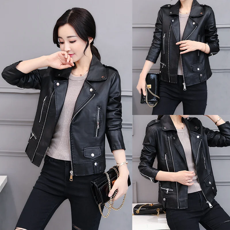 2021 spring new fashion Korean PU leather clothes women's short slim fit leather jacket women's motorcycle clothes small coat
2021 spring new fashion Korean PU leather clothes women's short slim fit leather jacket women's motorcycle clothes small coat