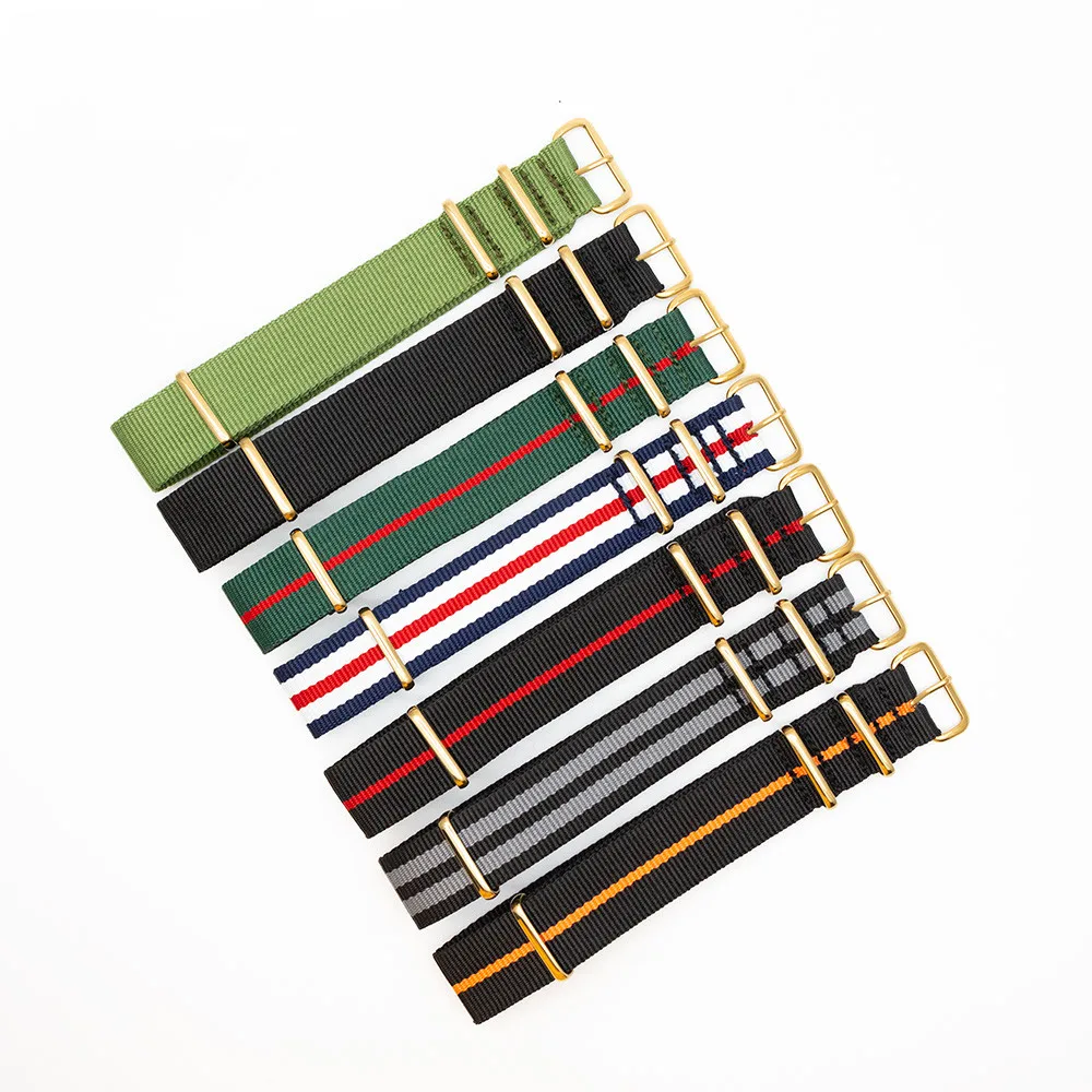 Fashion Male and Female Nylon Braided Stripe Sports Watch Strap for 18mm 20mm 22mm 24mm Gold Buckle Watchband
Fashion Male and Female Nylon Braided Stripe Sports Watch Strap for 18mm 20mm 22mm 24mm Gold Buckle Watchband