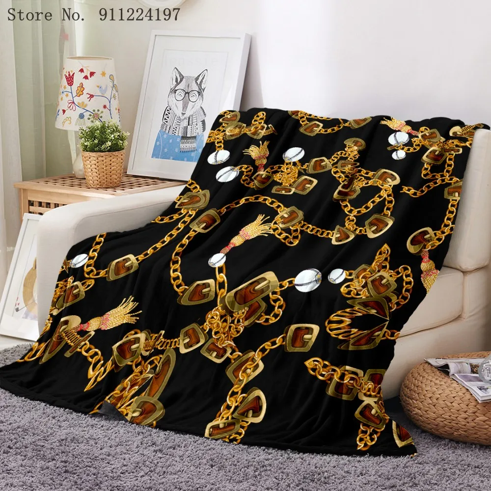 Golden Chain Blanket 3d Retro Style Blanket Double Thick Warm Super Soft Flannel Black Blankets For Sofa Bedding Carpet Dropship
Golden Chain Blanket 3d Retro Style Blanket Double Thick Warm Super Soft Flannel Black Blankets For Sofa Bedding Carpet Dropship