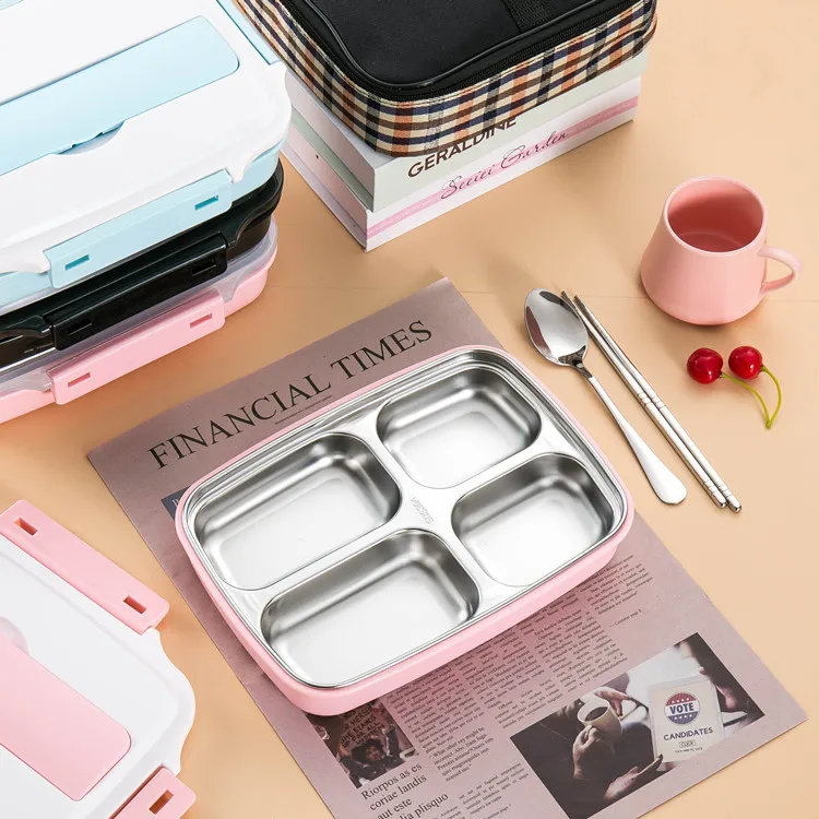 1PC 1000ml Bento Lunch Box Food Container 304 Stainless Steel Box Kitchen Leak-proof Food Container Send Dinnerware Set XB 091 
1PC 1000ml Bento Lunch Box Food Container 304 Stainless Steel Box Kitchen Leak-proof Food Container Send Dinnerware Set XB 091