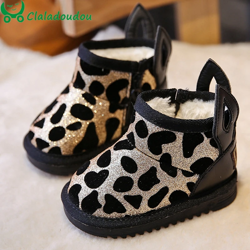 11.5-15cm Baby Boys Girls Bling Leopard Snow Boots,Cute Ears Gold Sivler Toddler Warm Winter Ankle Boots With Plush,Winter Shoe
11.5-15cm Baby Boys Girls Bling Leopard Snow Boots,Cute Ears Gold Sivler Toddler Warm Winter Ankle Boots With Plush,Winter Shoe