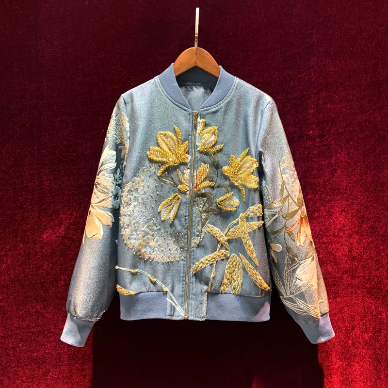 2021 new fashion jacquard heavy Embroidery hammer bead joker coat female jacket women
2021 new fashion jacquard heavy Embroidery hammer bead joker coat female jacket women