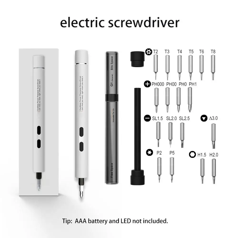 Portable Professional Cordless Electric Power Screwdriver Drill Magnetic Screw Driver Set For Small Devices Repair
Portable Professional Cordless Electric Power Screwdriver Drill Magnetic Screw Driver Set For Small Devices Repair