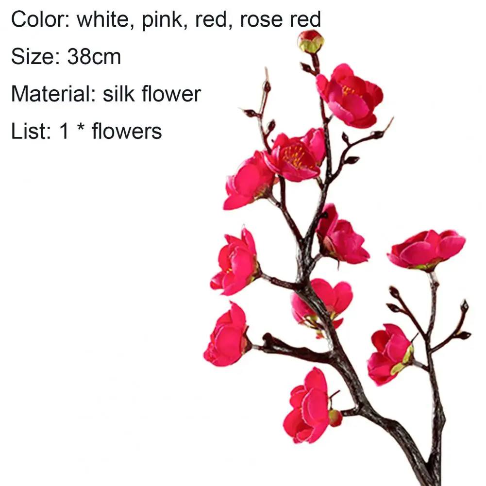 Cherry Red Plum Blossom Silk Artificial Flowers Plastic Branch for Home Wedding DIY Decoration Foam Christmas Berry Fake Flowers
Cherry Red Plum Blossom Silk Artificial Flowers Plastic Branch for Home Wedding DIY Decoration Foam Christmas Berry Fake Flowers