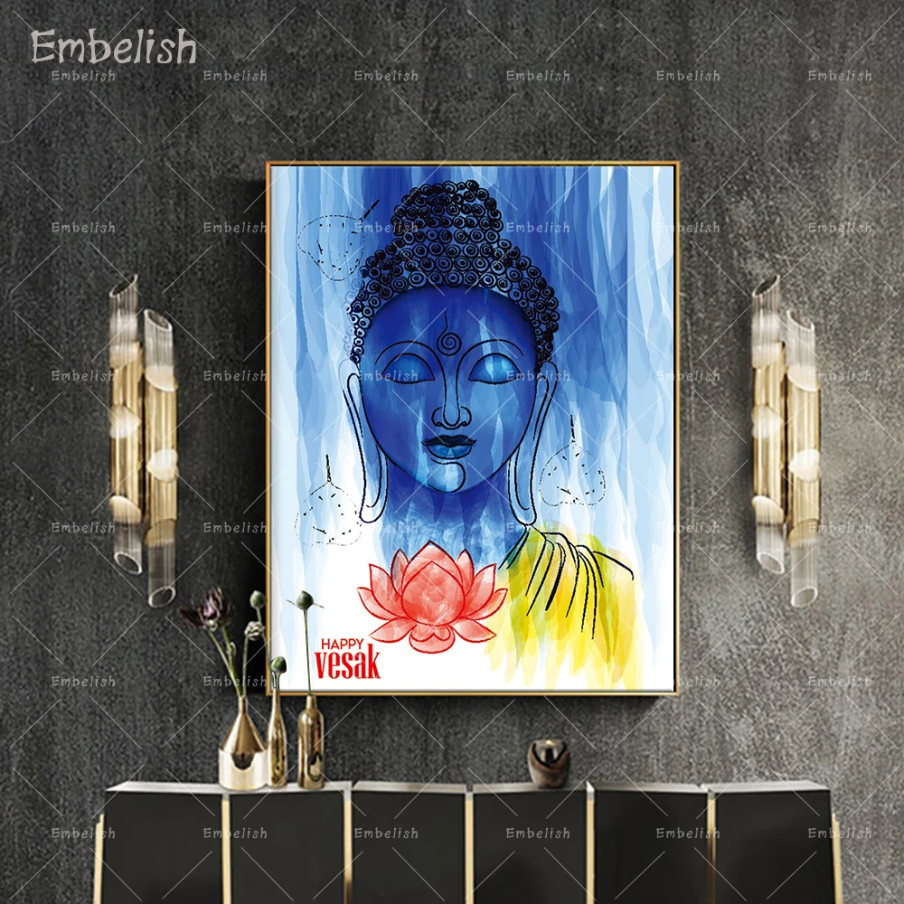 Embelish 1 Pieces Creative Abstract Poster For Modern Home Decor Watercolor Buddha With Lotus Living Room HD Canvas Paintings
Embelish 1 Pieces Creative Abstract Poster For Modern Home Decor Watercolor Buddha With Lotus Living Room HD Canvas Paintings