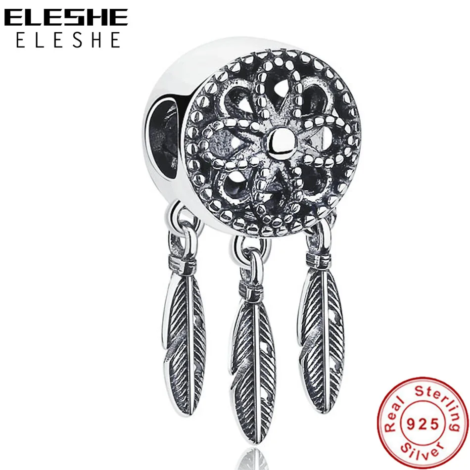 ELESHE Dreamcatcher Charm Authentic 925 Sterling Silver Bead for Women fit Original Charm Bracelets & Bangles DIY Jewelry
ELESHE Dreamcatcher Charm Authentic 925 Sterling Silver Bead for Women fit Original Charm Bracelets & Bangles DIY Jewelry