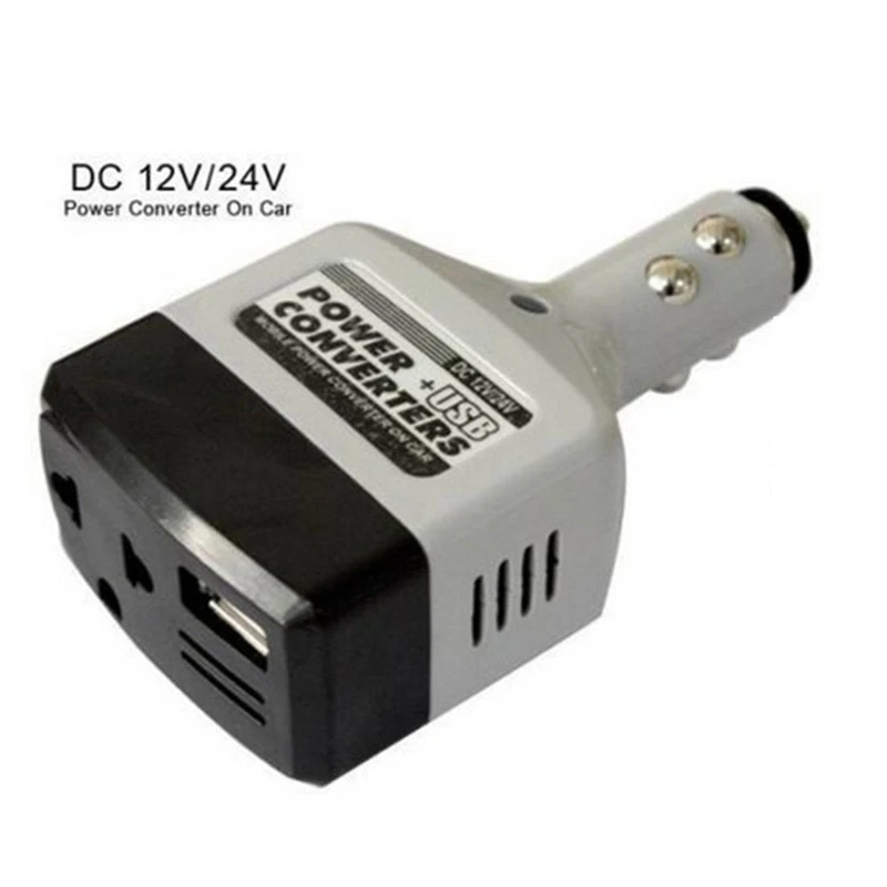 DC 12V/24V to AC 220V Power Inverter Voltage Converter Portable USB Car Inverter Charger with USB Interface
DC 12V/24V to AC 220V Power Inverter Voltage Converter Portable USB Car Inverter Charger with USB Interface