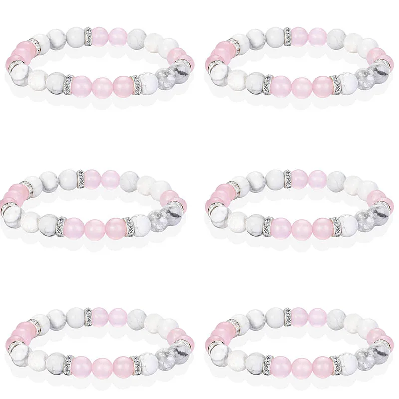 8mm Natural Stone Beaded Bracelets for Women Pink Quartz Crystal Beads Charm Bracelet Friendship Gift Romantic Jewelry Dropship
8mm Natural Stone Beaded Bracelets for Women Pink Quartz Crystal Beads Charm Bracelet Friendship Gift Romantic Jewelry Dropship