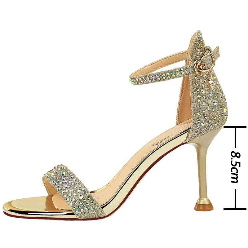 Shoes Rhinestone High Heels Hasp Woman Pumps Sliver Gold Wedding Shoes Stiletto Sexy Women Heels Open Toe Women Sandals
Shoes Rhinestone High Heels Hasp Woman Pumps Sliver Gold Wedding Shoes Stiletto Sexy Women Heels Open Toe Women Sandals