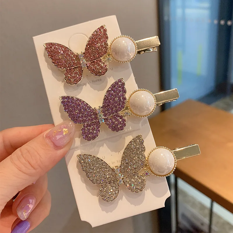 WYINYA Elegant lady butterfly shape exquisite hairpin full of diamond butterfly word side clip simple hairpin side hair clip
WYINYA Elegant lady butterfly shape exquisite hairpin full of diamond butterfly word side clip simple hairpin side hair clip