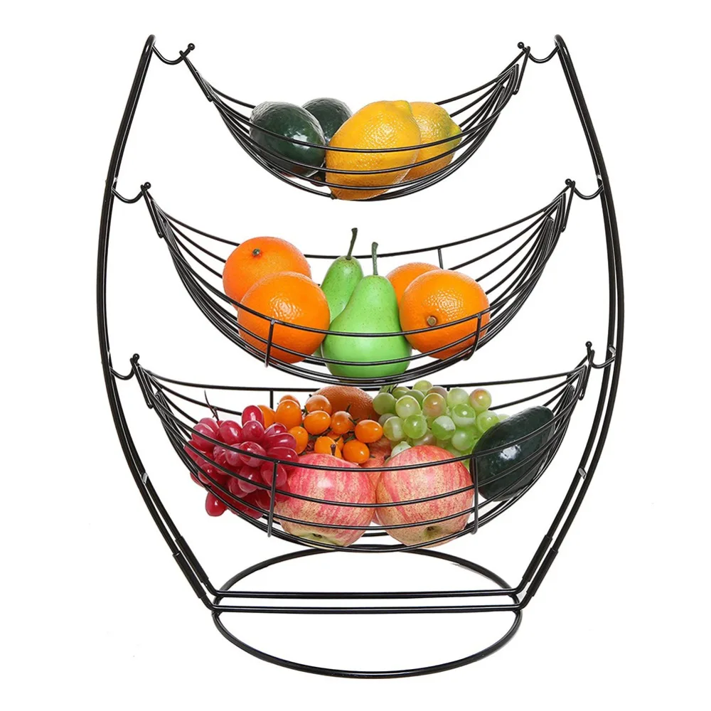 3 Tier Black Triple Hammock Fruit/Vegetables/Produce Metal Basket Rack Display Stand
3 Tier Black Triple Hammock Fruit/Vegetables/Produce Metal Basket Rack Display Stand