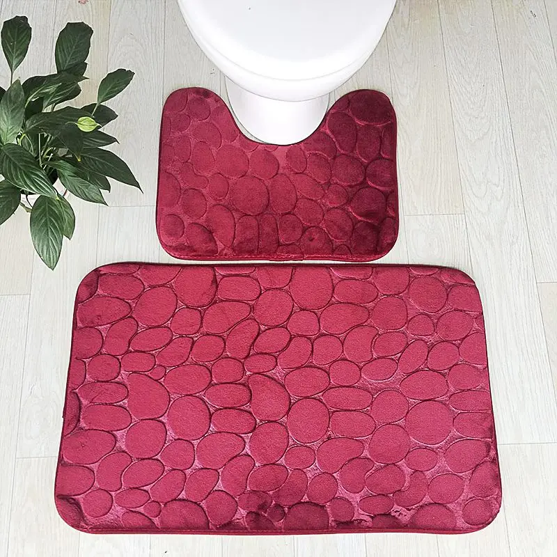 Cobblestone Two-Piece Bathroom closestool Non-Slip Floor Matstrong PVC Absorbent Carpet Door Mat Rebound Good Soft Comfortable
Cobblestone Two-Piece Bathroom closestool Non-Slip Floor Matstrong PVC Absorbent Carpet Door Mat Rebound Good Soft Comfortable