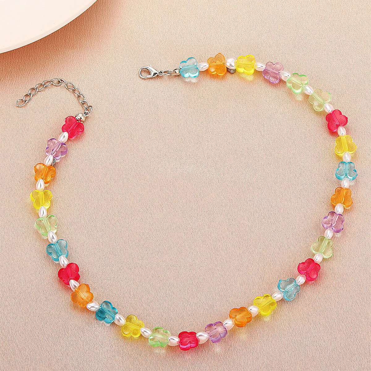 Cute Rainbow New Boho Acrylic Butterfly Beaded Choker Necklace for Women Girls Bohemia Vacation Natural Stone Korea Necklace
Cute Rainbow New Boho Acrylic Butterfly Beaded Choker Necklace for Women Girls Bohemia Vacation Natural Stone Korea Necklace