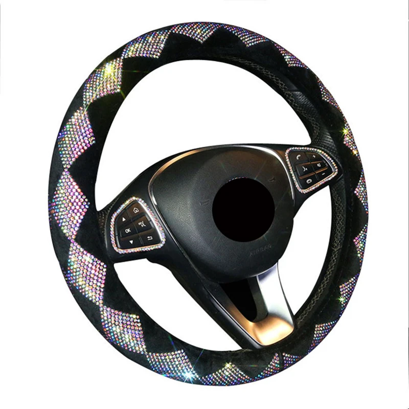 Rhinestone Woman Girl Lovely Car Steering Wheel Cover Fashion Wrap 3 Colors For 37-38 CM 14.5"-15" M Size Steering-Wheel Fashion
Rhinestone Woman Girl Lovely Car Steering Wheel Cover Fashion Wrap 3 Colors For 37-38 CM 14.5"-15" M Size Steering-Wheel Fashion