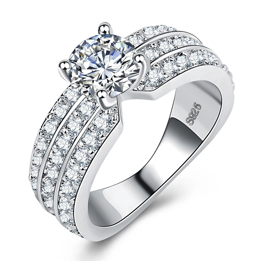 Silver Plated Fashion New Multi-layer Crystal Zircon Transparent Ring Ladies Ring Engagement Party Holiday Gift For Girlfriend
Silver Plated Fashion New Multi-layer Crystal Zircon Transparent Ring Ladies Ring Engagement Party Holiday Gift For Girlfriend