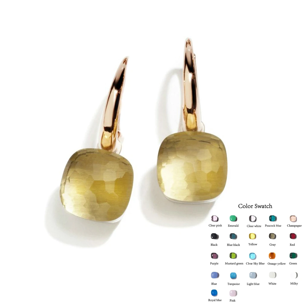 Luxury Brand Colorful Candy Earrings 3 Gold Color Classic 22 Colors Faceted Crystal Square Drop Earrings Women Jewelry Gift
Luxury Brand Colorful Candy Earrings 3 Gold Color Classic 22 Colors Faceted Crystal Square Drop Earrings Women Jewelry Gift
